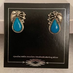 Native American Turquoise Earrings Navajo made ~ New without tags